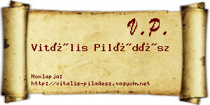 Vitális Piládész névjegykártya